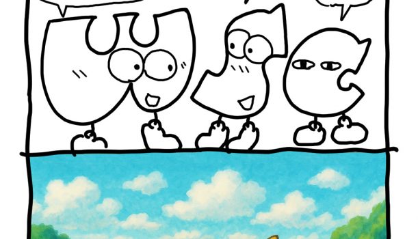 4コマ漫画 だぼーえっしー「ジブリ風」【2025年4月号】